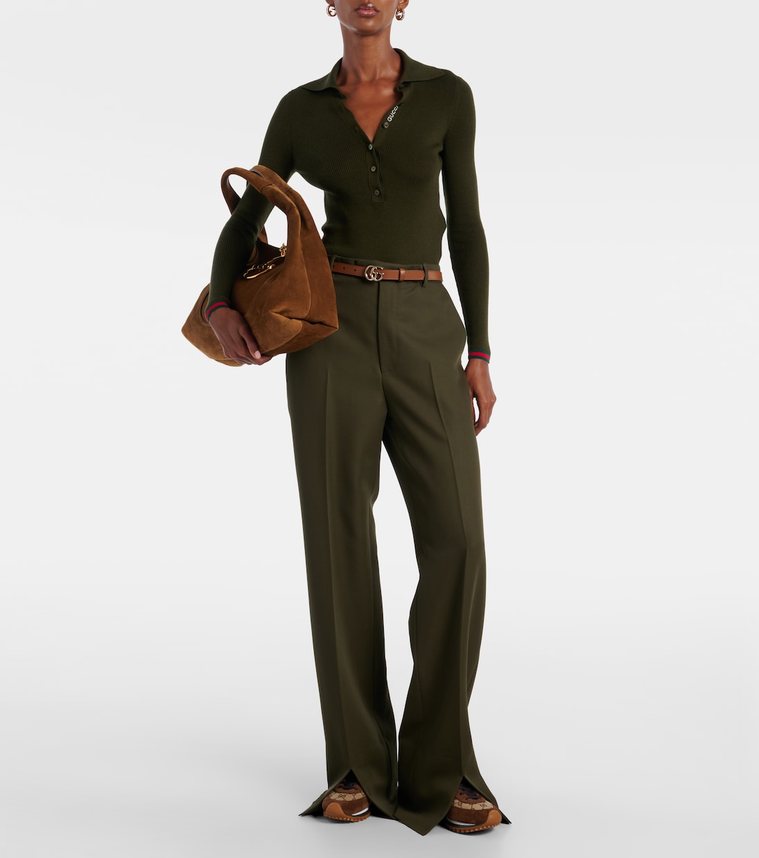 Re-Motion suede-trimmed sneakers | Gucci