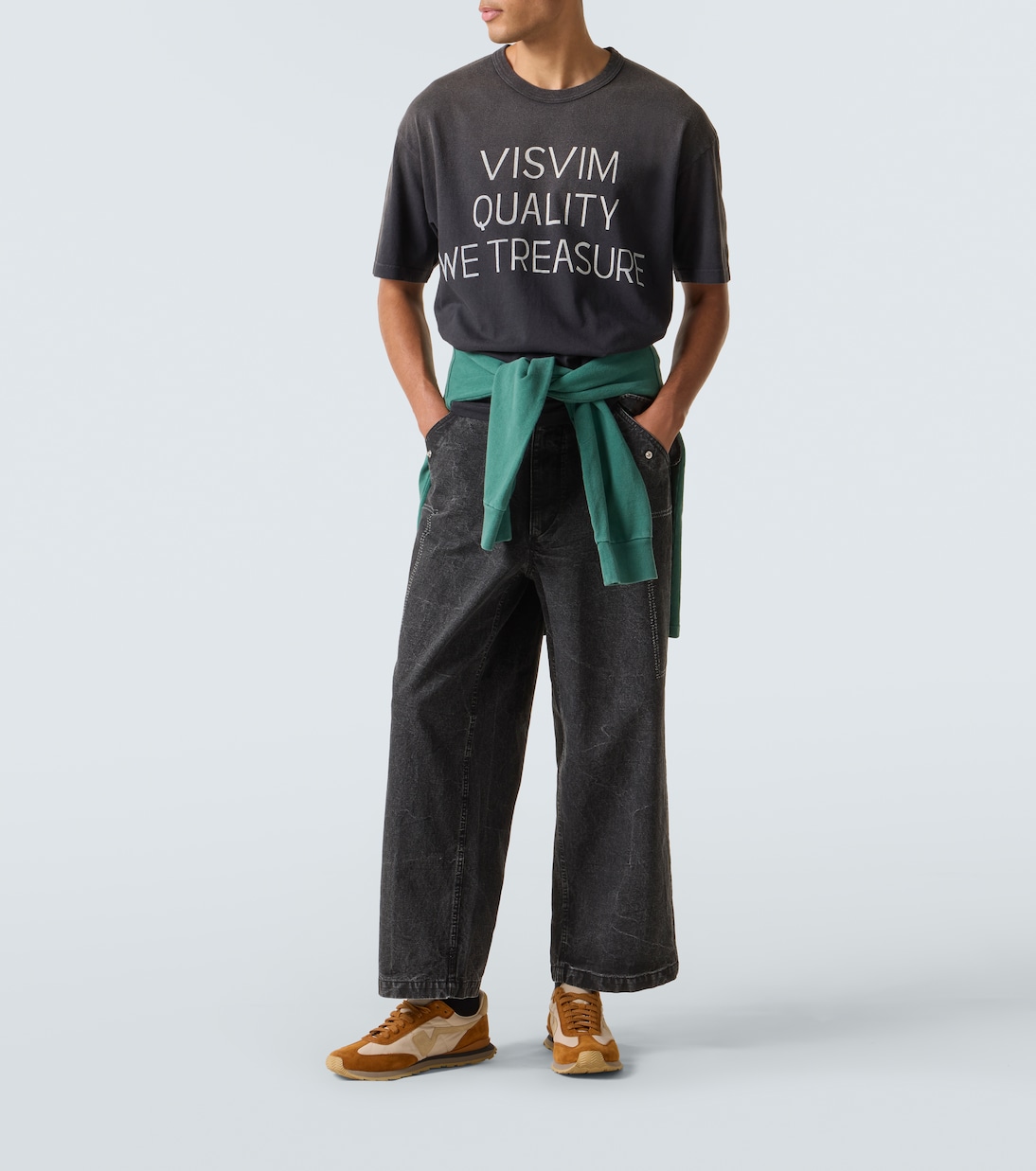 Jumbo printed cotton-blend T-shirt | Visvim