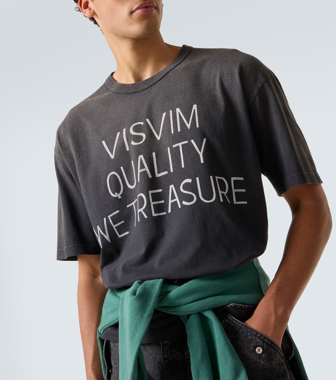 Jumbo printed cotton-blend T-shirt | Visvim