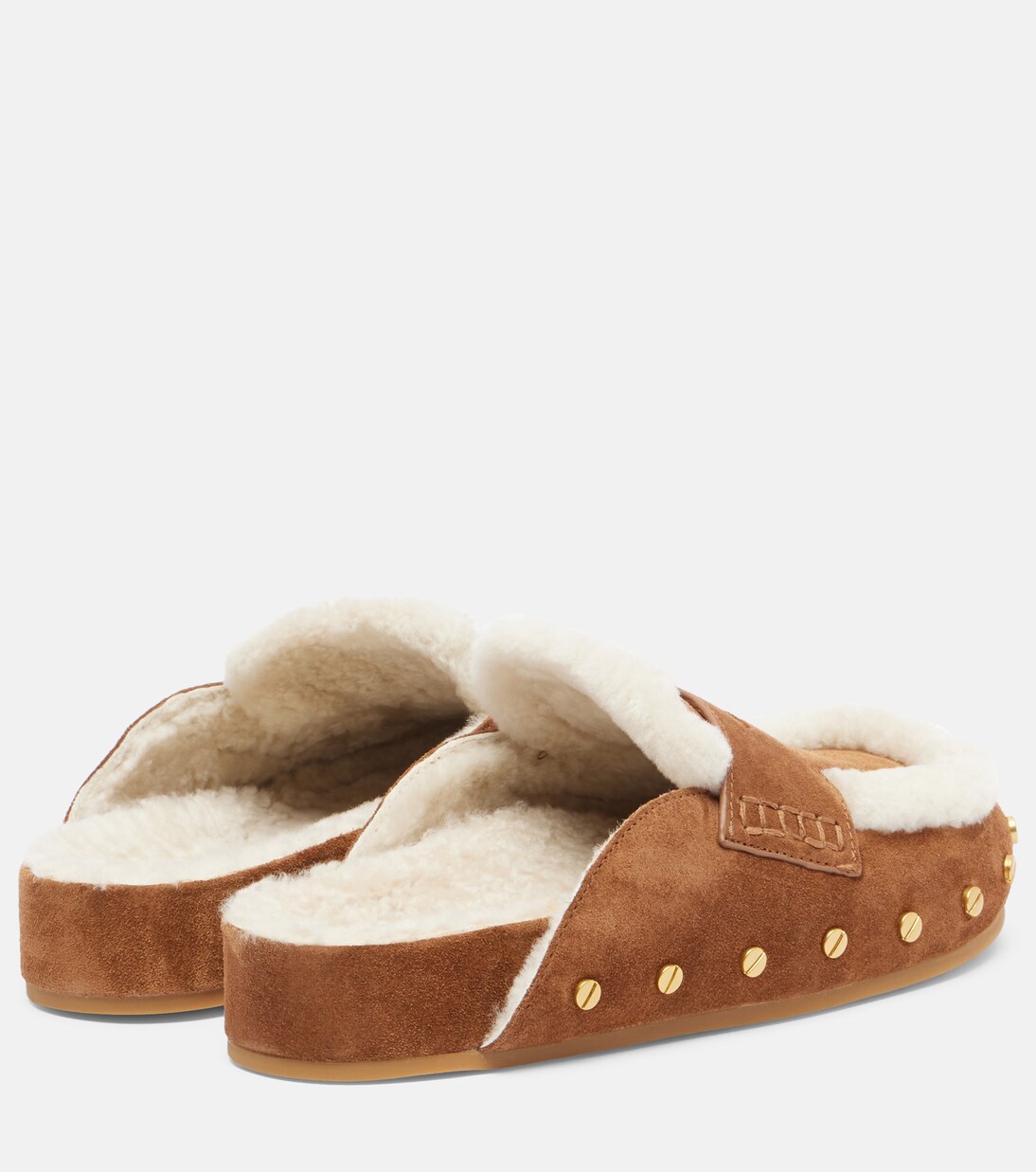 Fenix shearling-lined suede mules | Veronica Beard