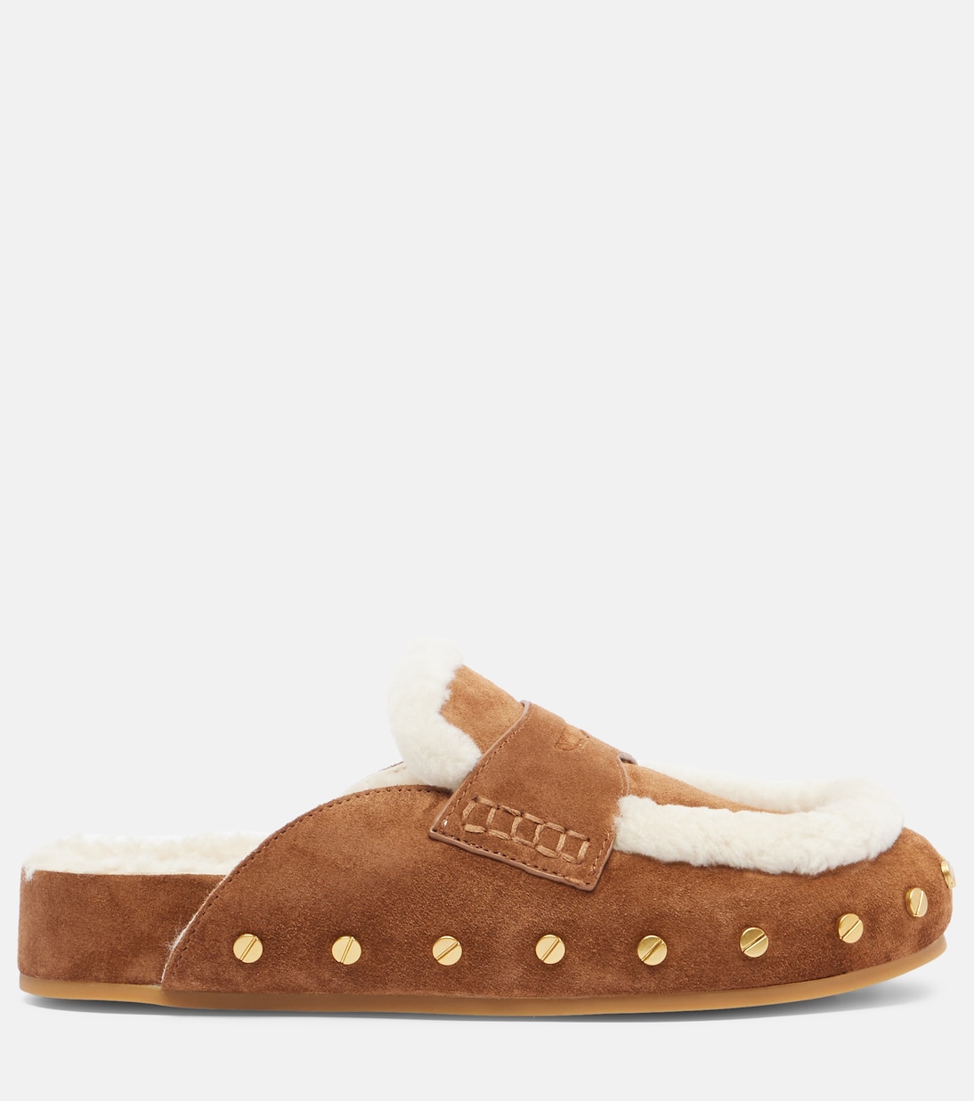 Fenix shearling-lined suede mules | Veronica Beard