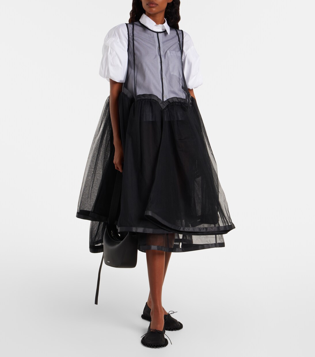 Robe midi en tulle | Noir Kei Ninomiya