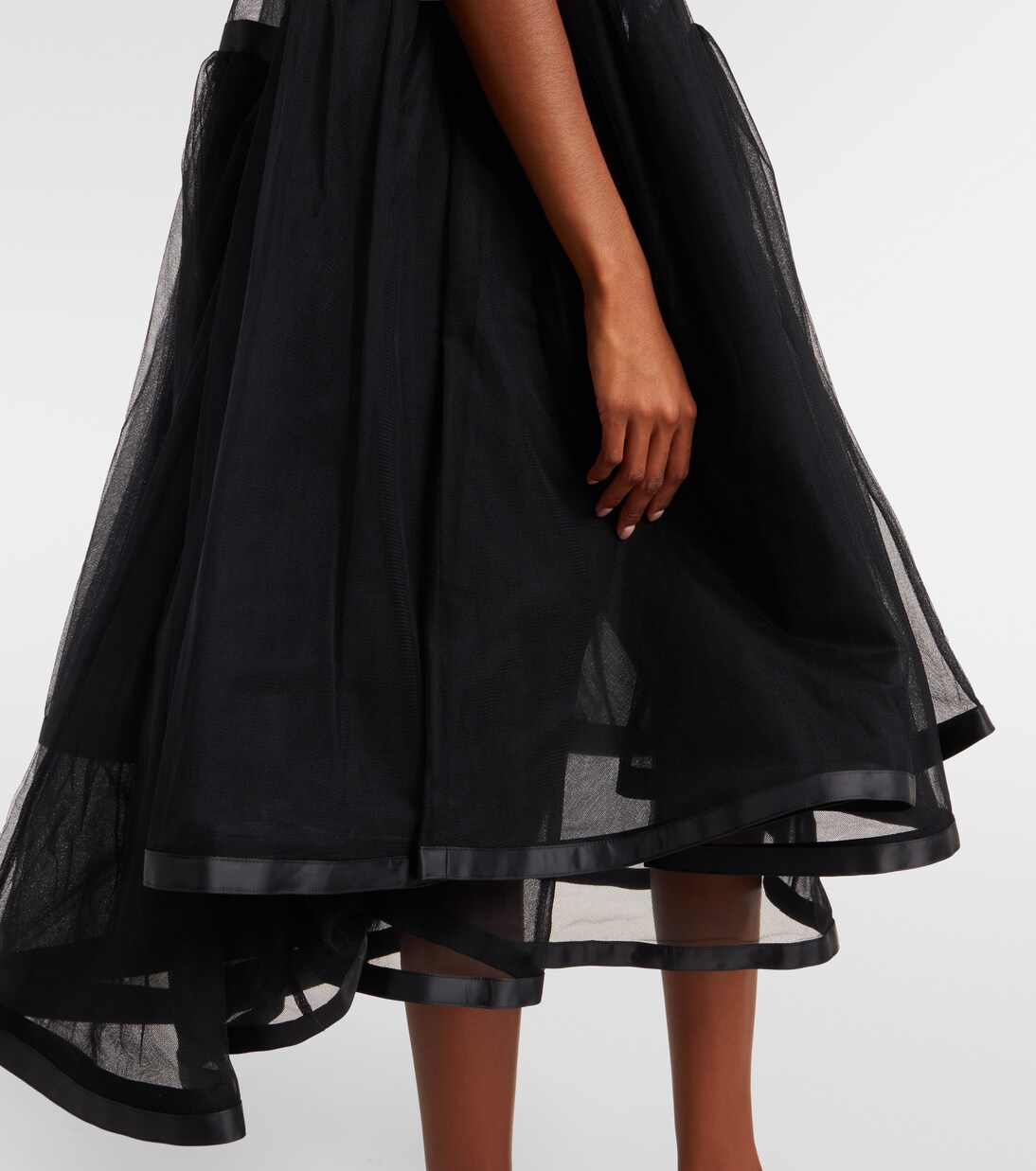 Robe midi en tulle | Noir Kei Ninomiya