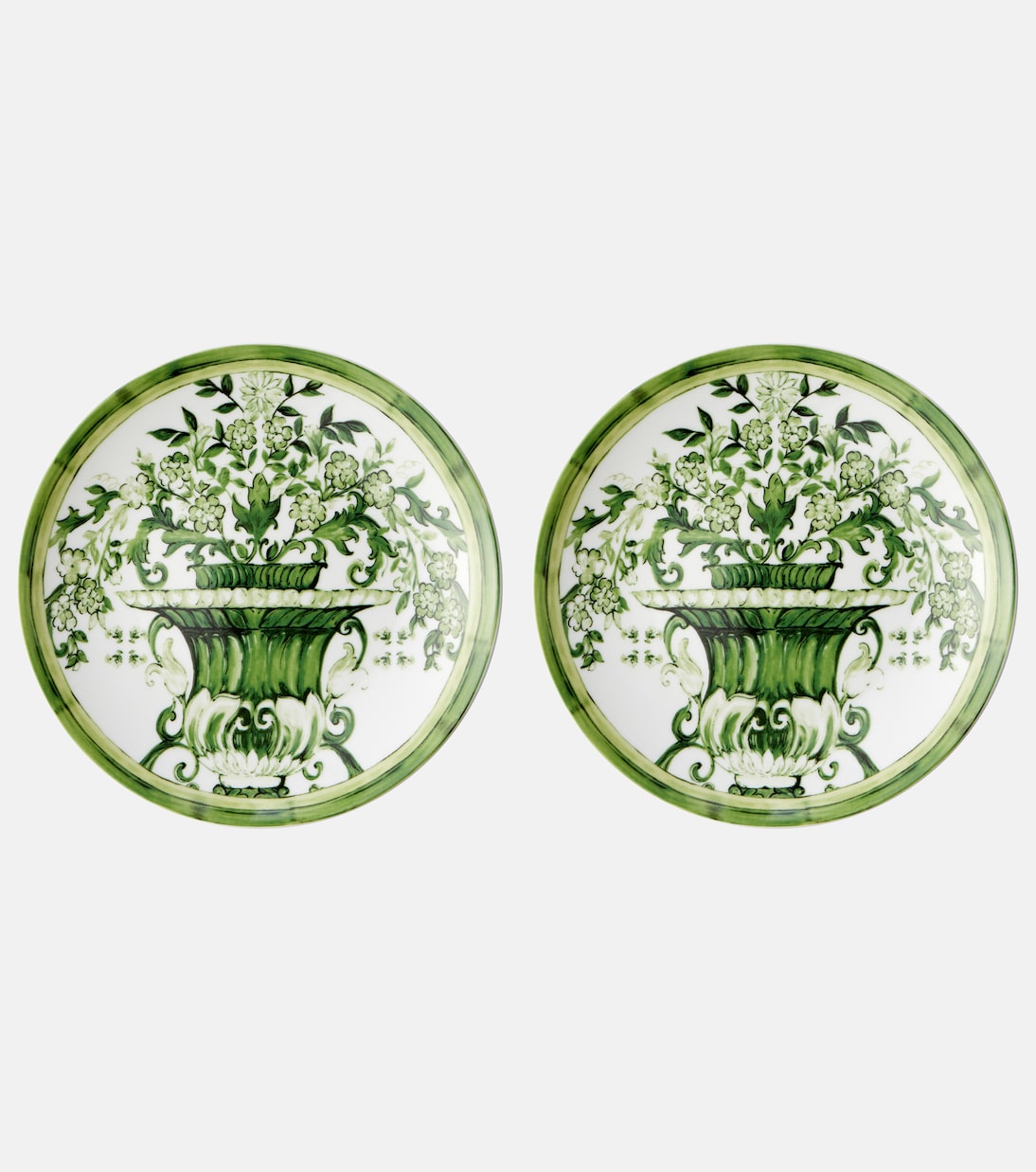 Verde Maiolica set of 2 dessert plates | Dolce&Gabbana Casa