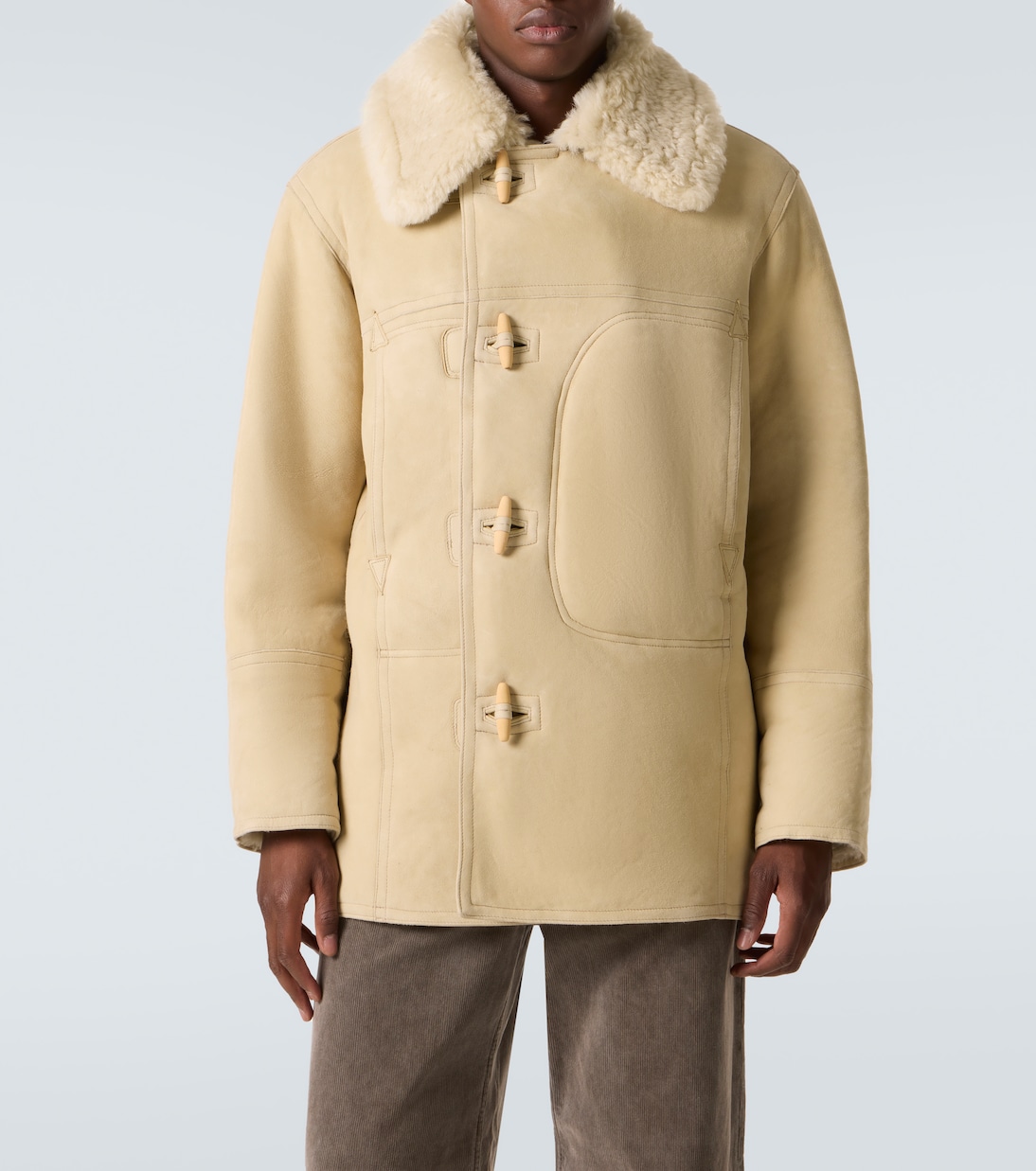 Shearling-lined suede coat | RRL