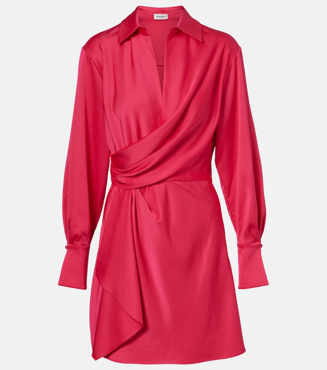 Talit draped satin wrap dress | Simkhai
