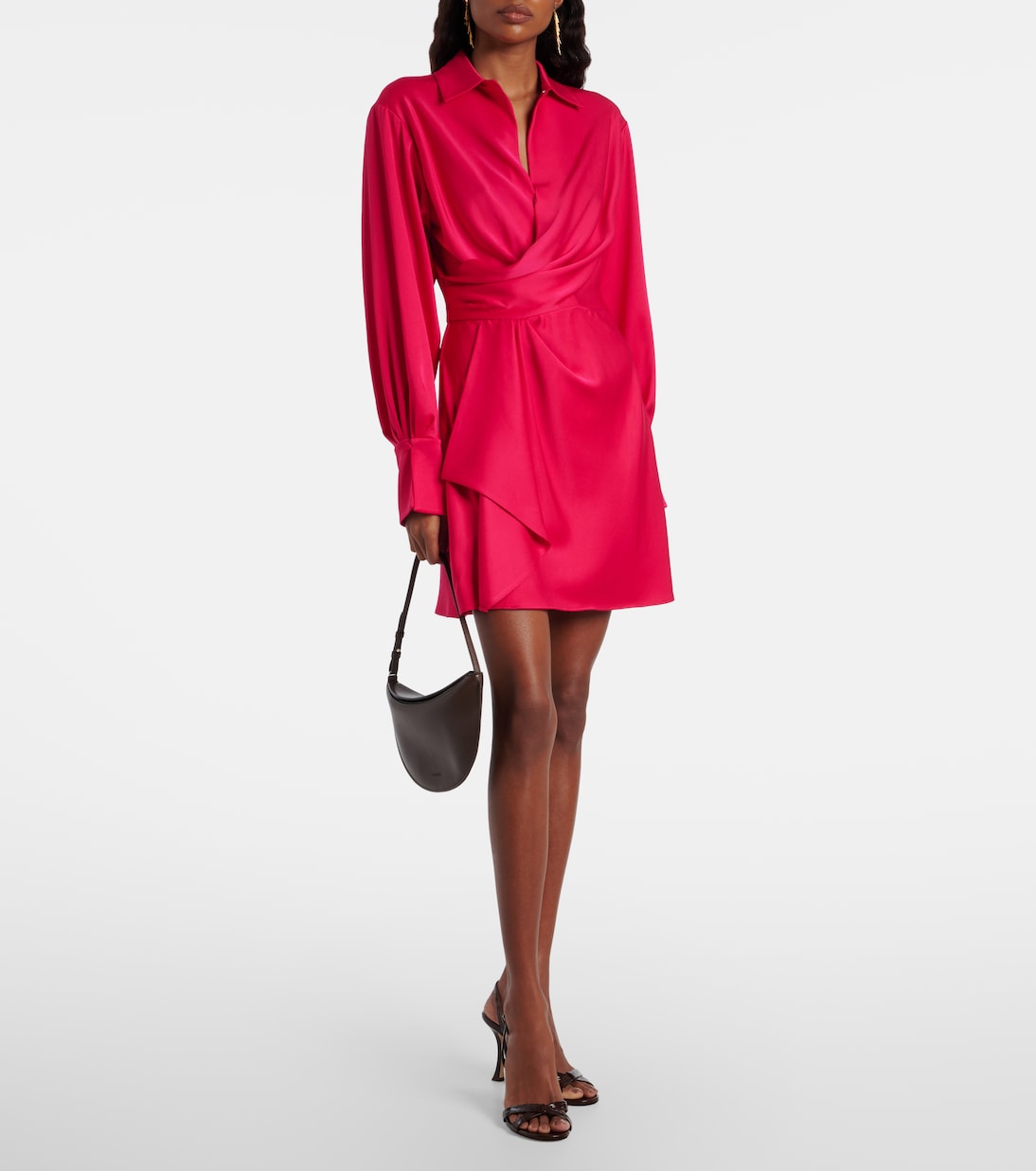 Talit draped satin wrap dress | Simkhai