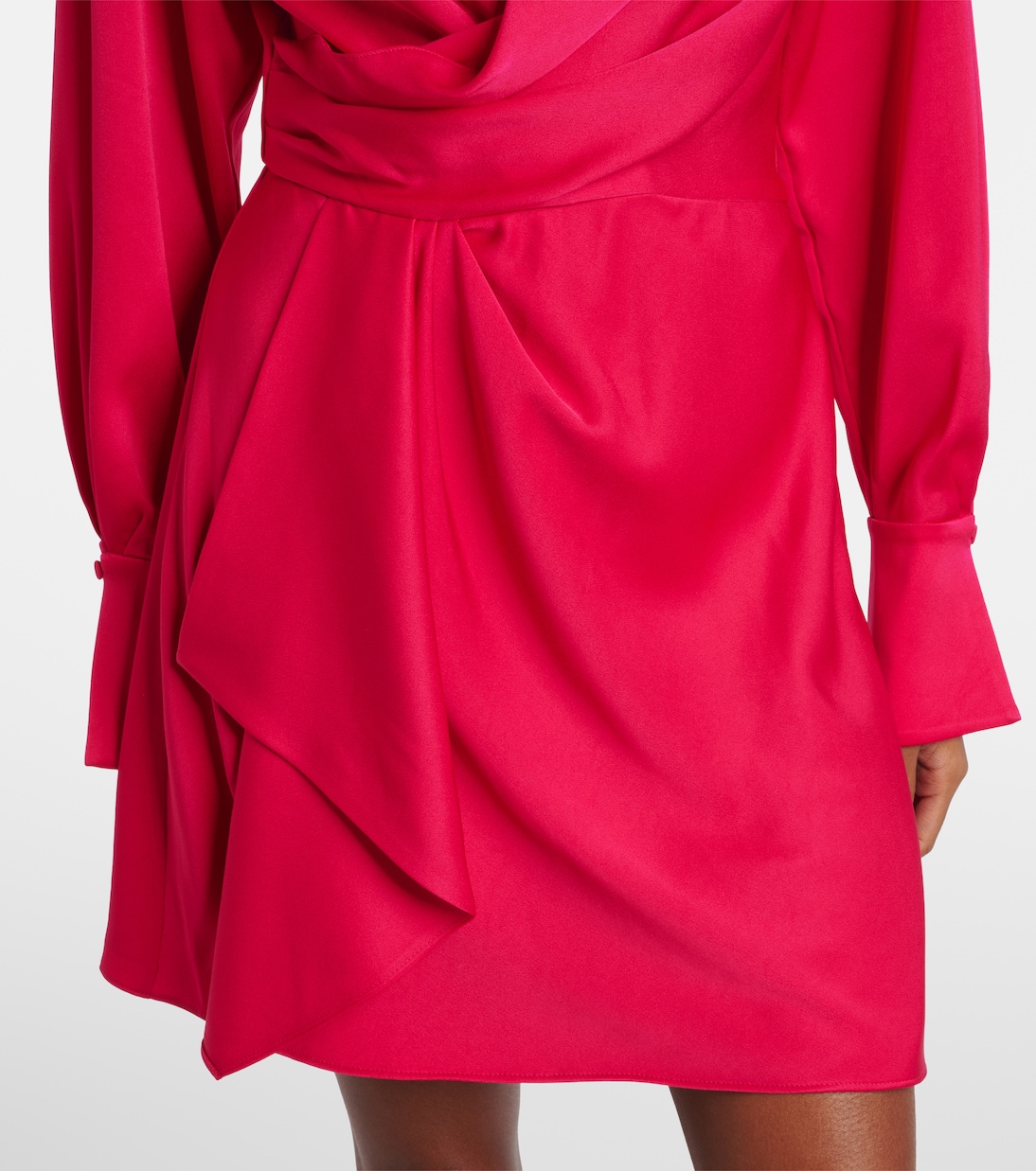 Talit draped satin wrap dress | Simkhai