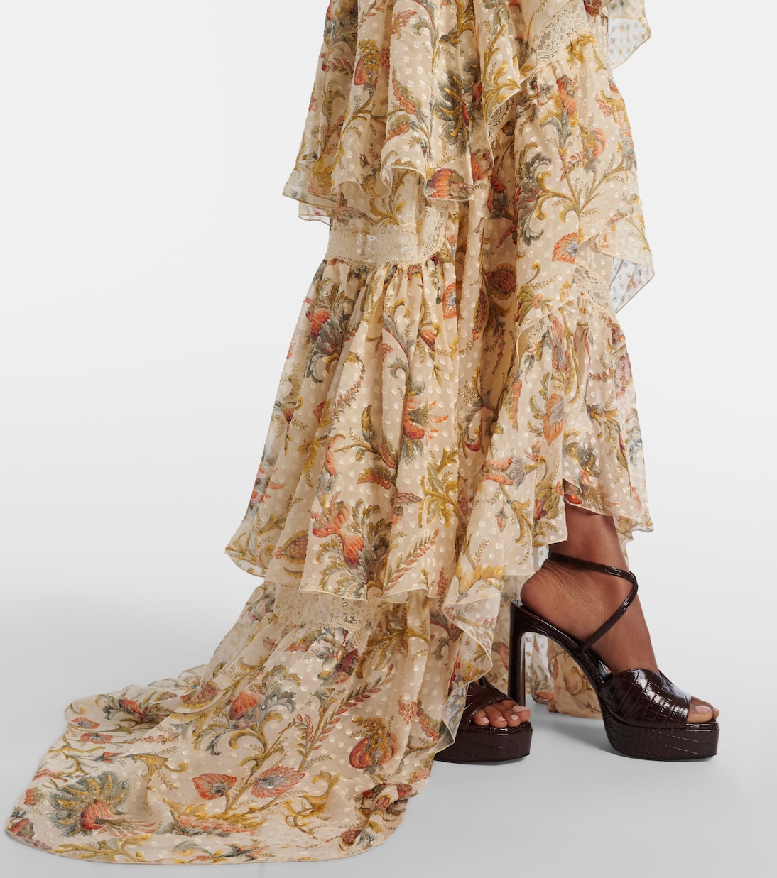 Robe longue en soie mélangée | Etro