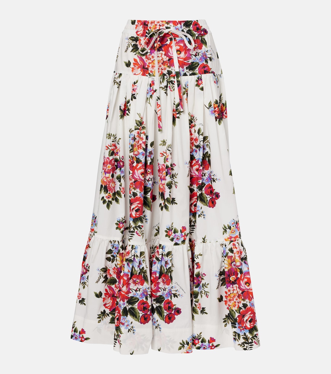 Floral cotton poplin maxi skirt | Dolce&Gabbana