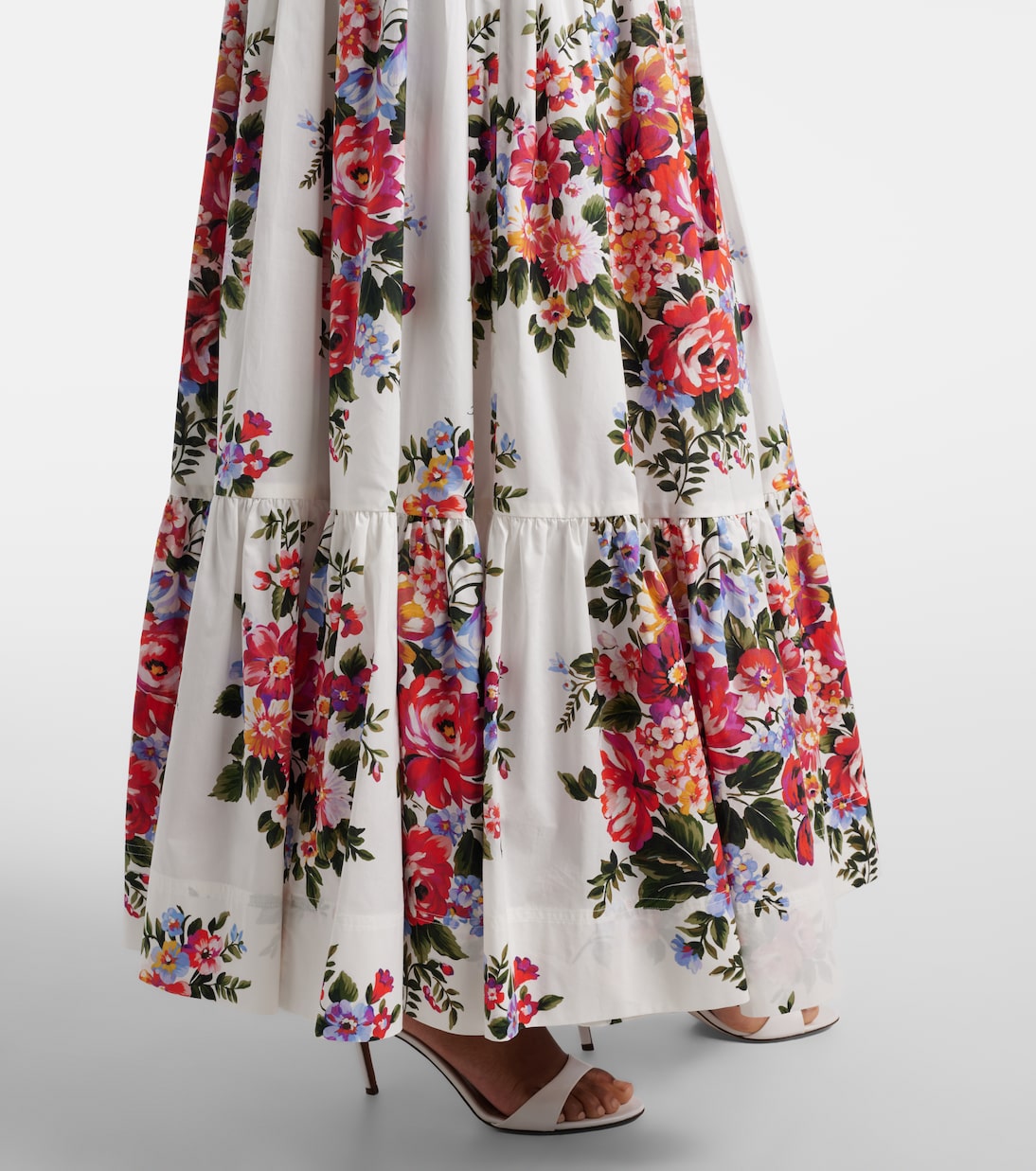 Floral cotton poplin maxi skirt | Dolce&Gabbana
