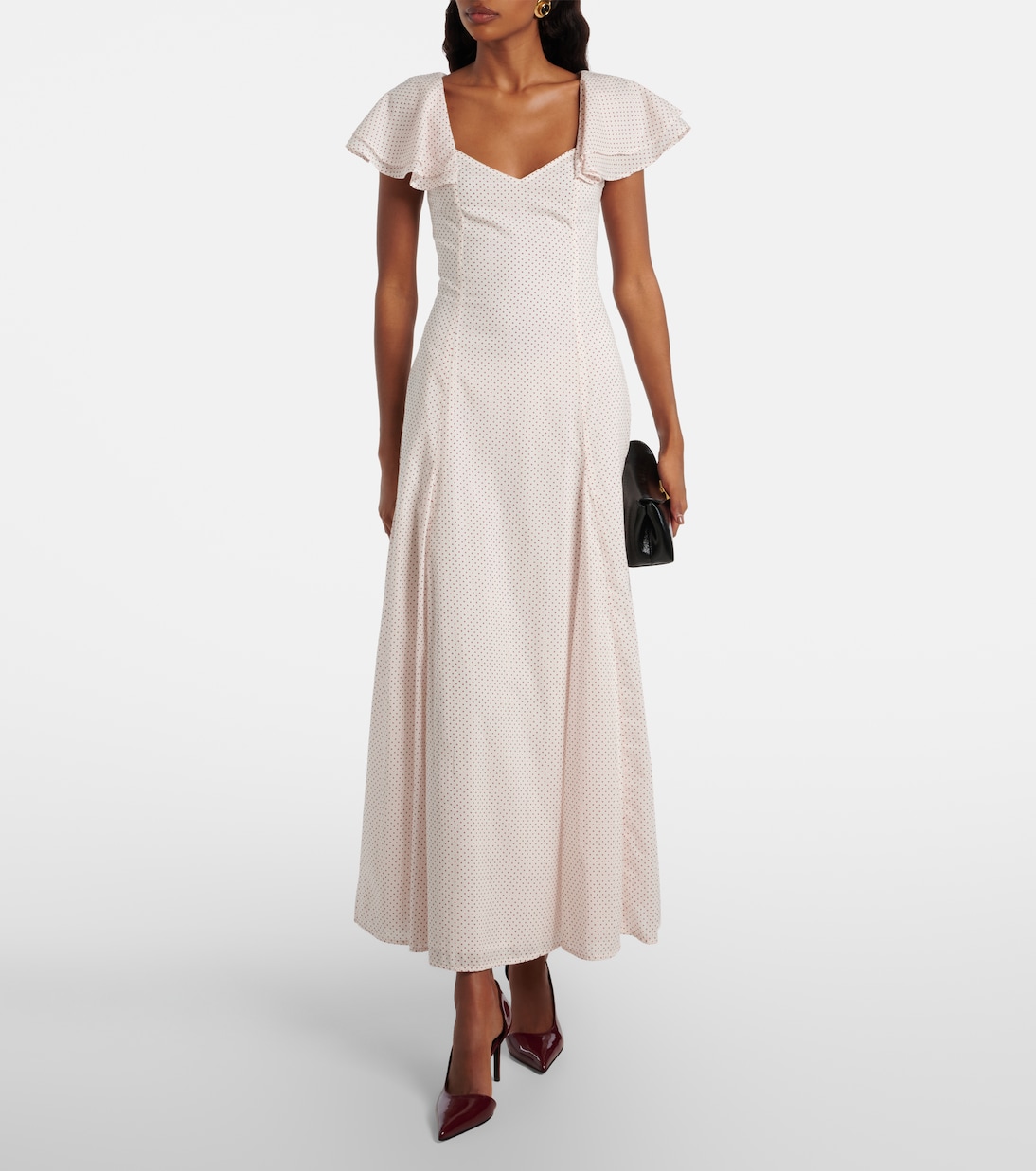 Marlowe polka-dot cotton maxi dress | Posse