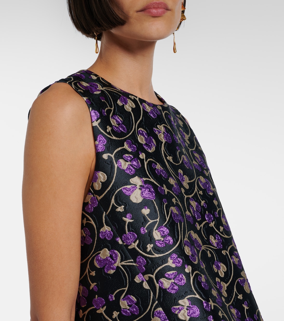 Top La Scala aus Jacquard mit Federn | La DoubleJ