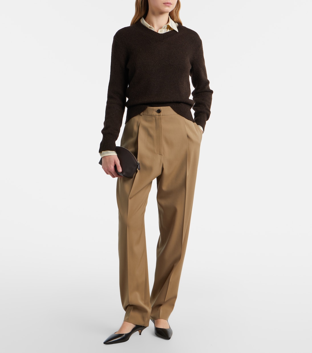 Pochette Melinda en cuir | The Row