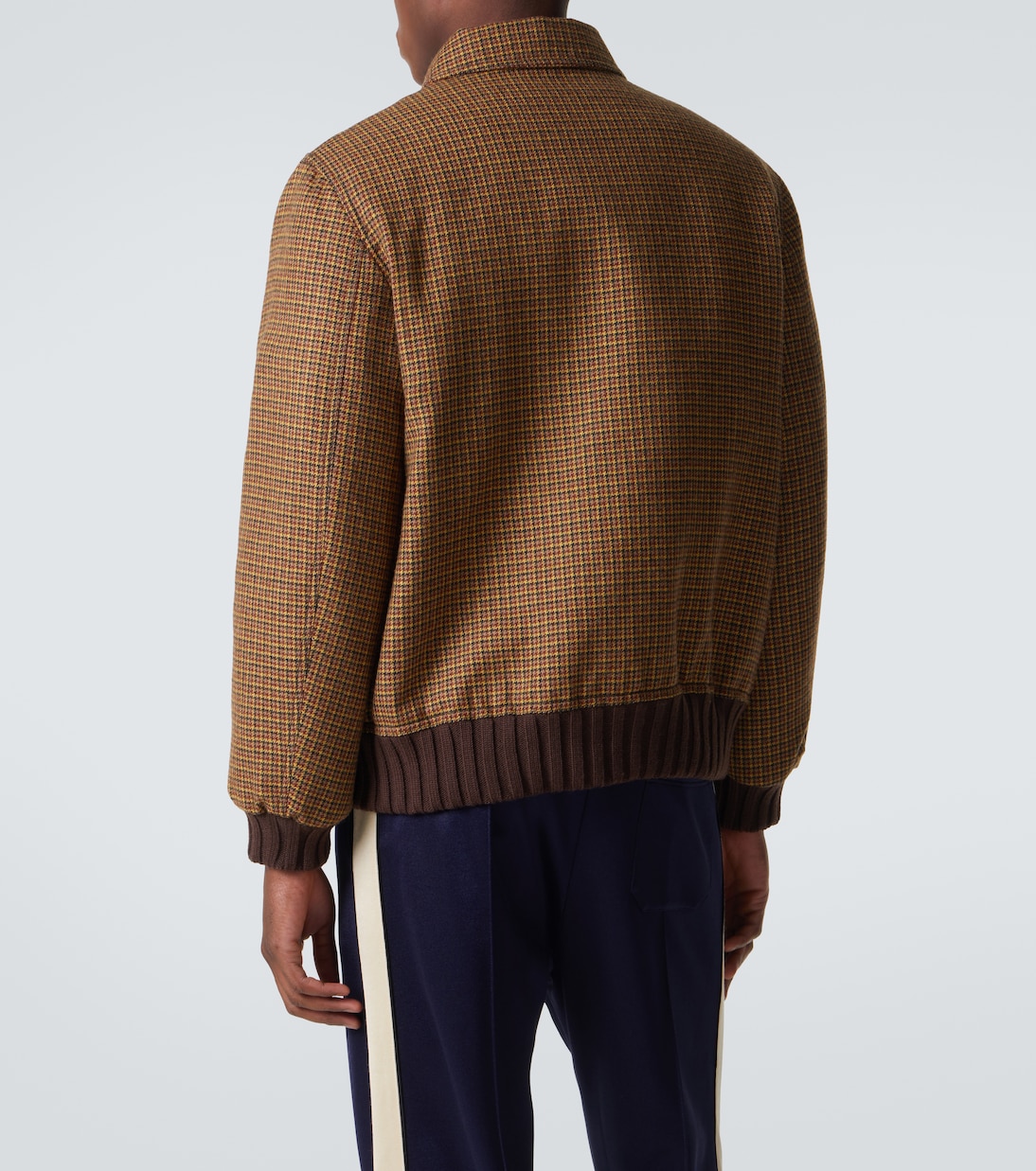 Houndstooth virgin wool bomber jacket | Valentino