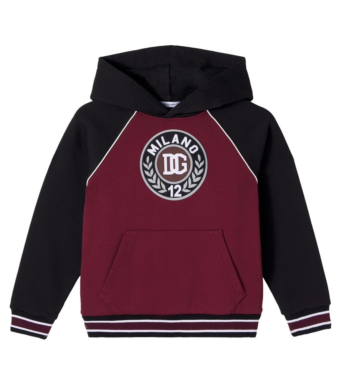 Embroidered logo cotton hoodie | Dolce&Gabbana Kids