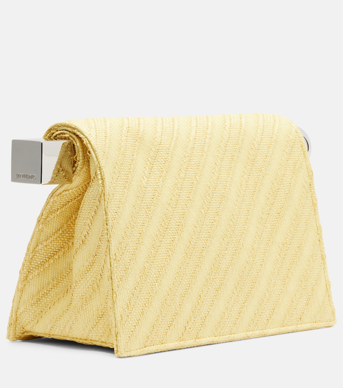 Rond Carré raffia-effect clutch | Jacquemus