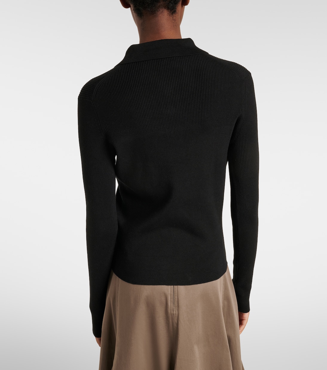 Ribbed-knit polo shirt | Róhe