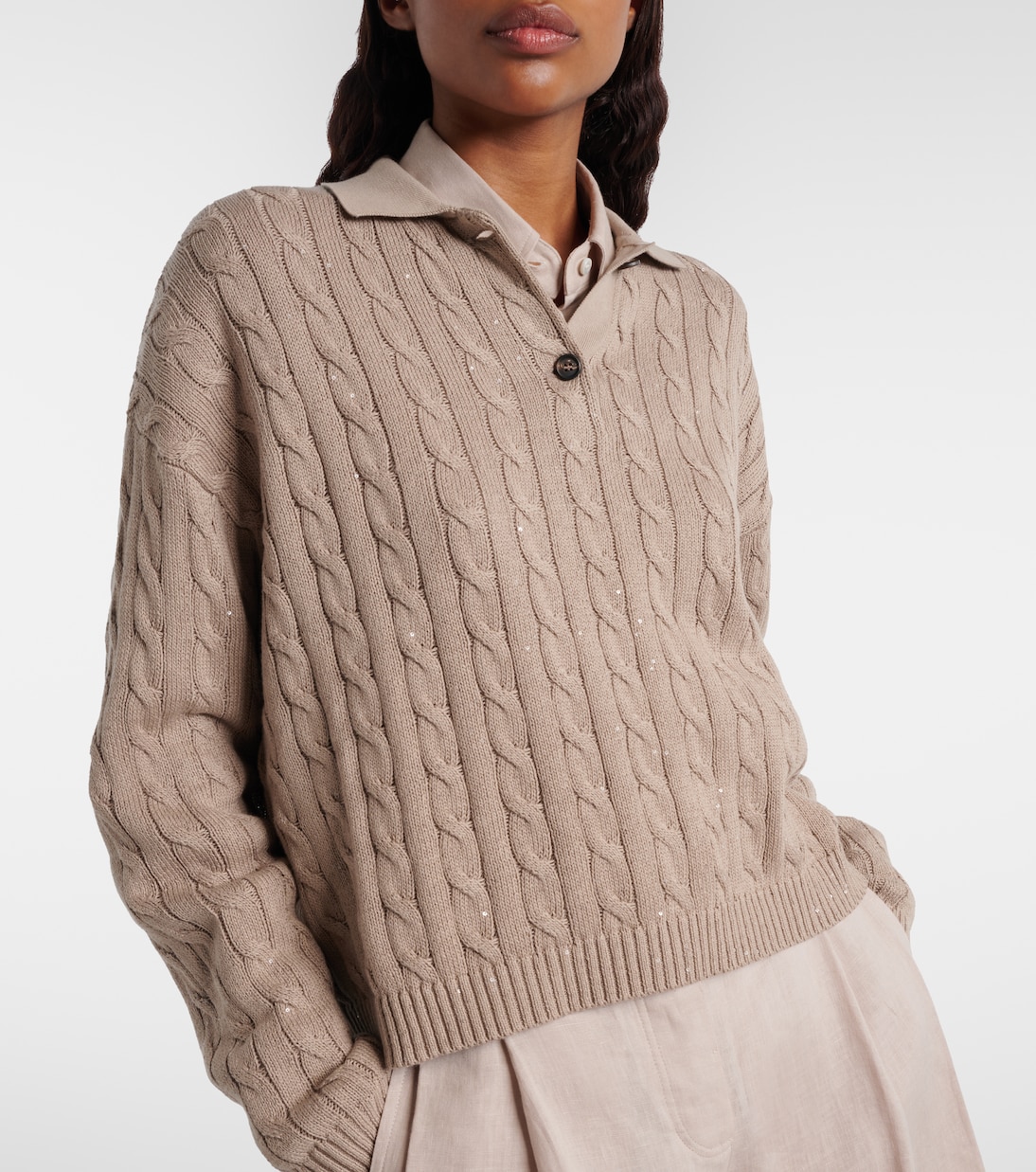 Polo en coton mélangé | Brunello Cucinelli