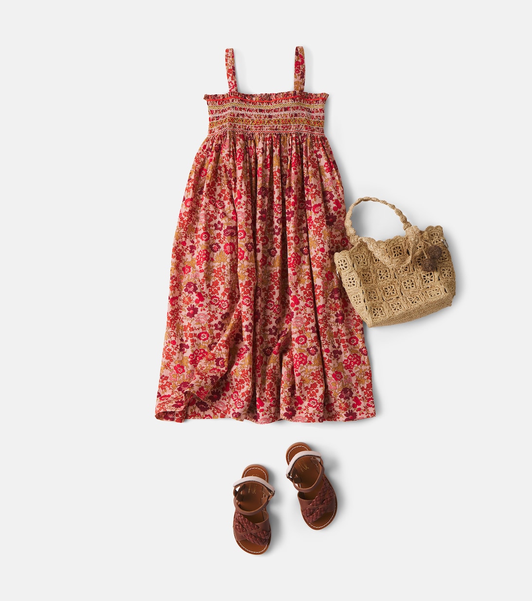 Robe Labaille en coton à fleurs | Bonpoint