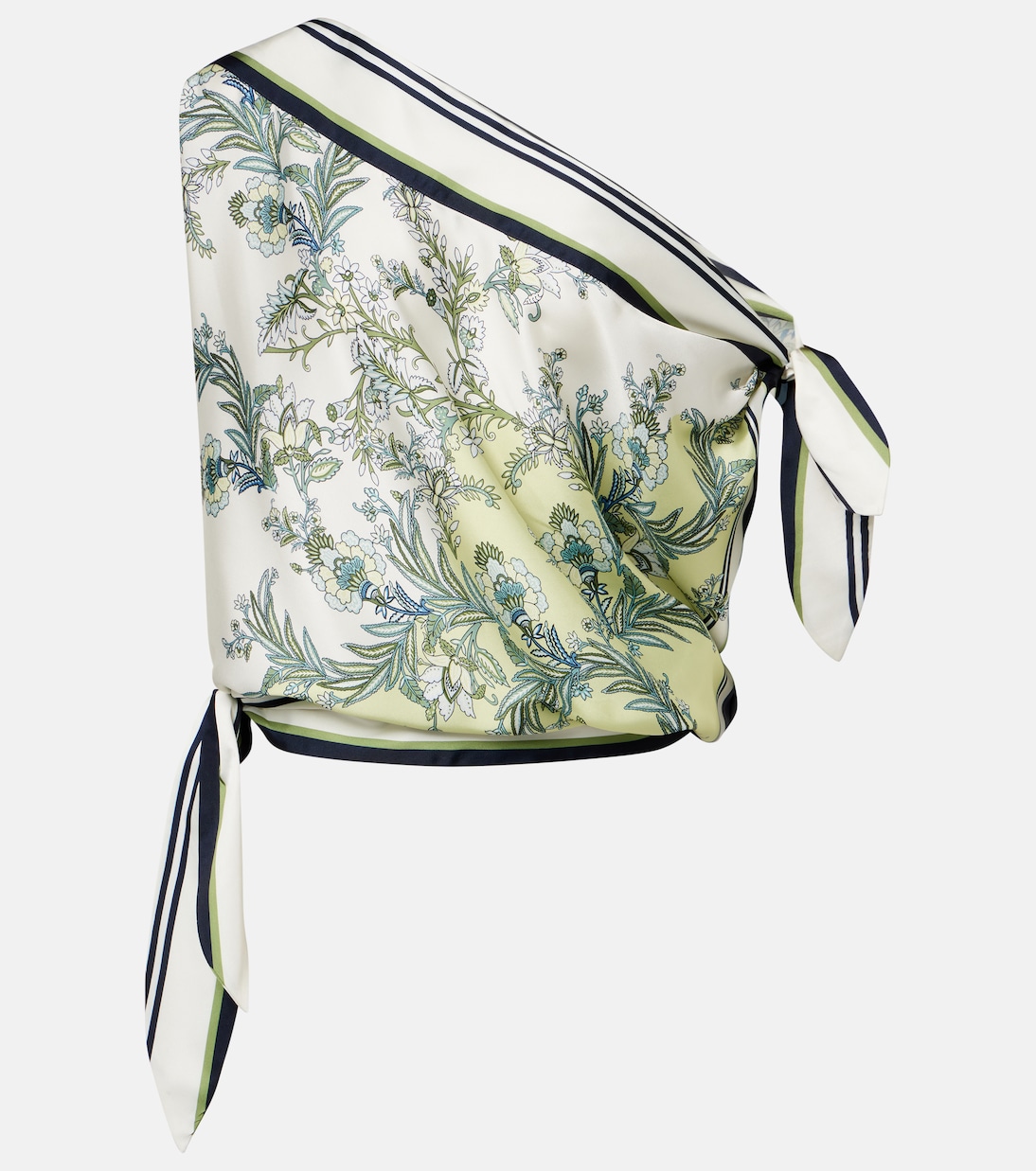 Tari floral one-shoulder twill top | Veronica Beard