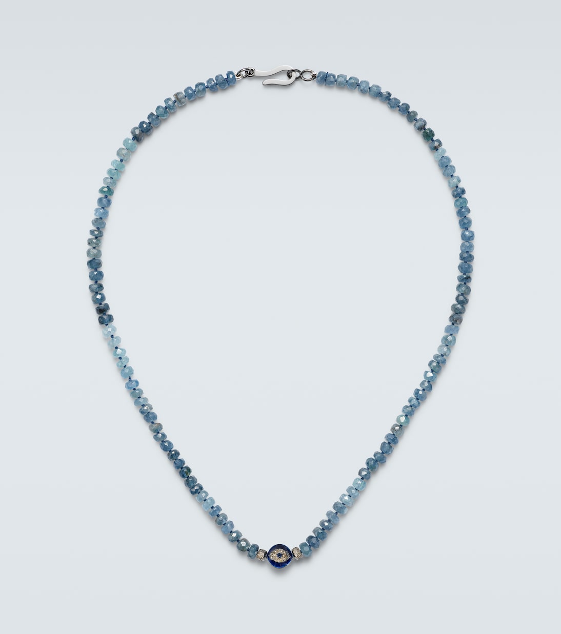 Sterling silver (925) beaded necklace with gemstones | Ileana Makri