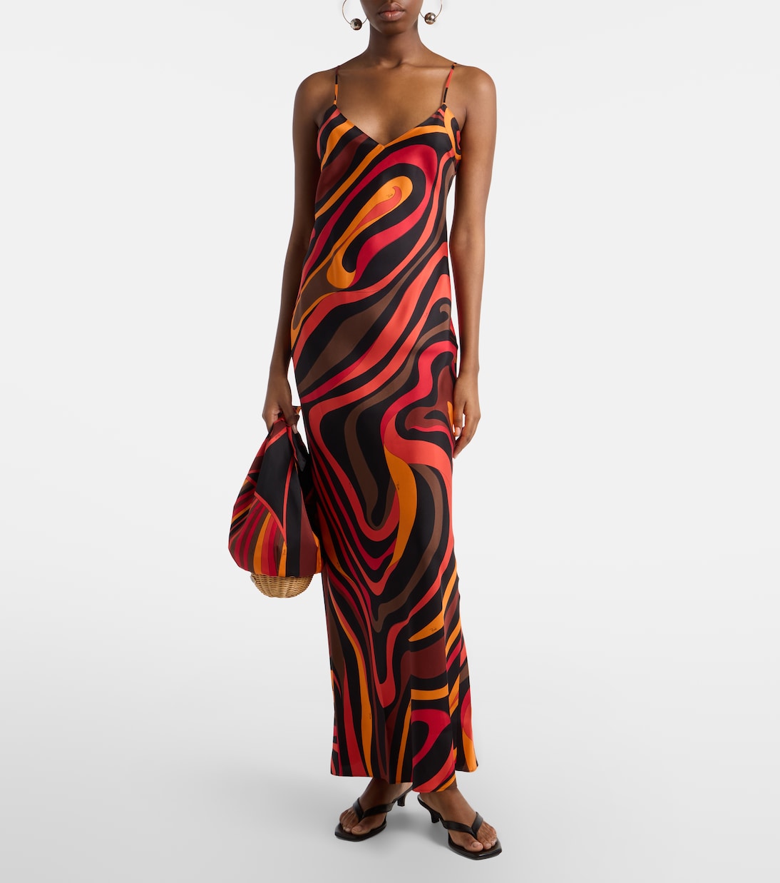 Marmo and Fari caped silk twill gown | Pucci
