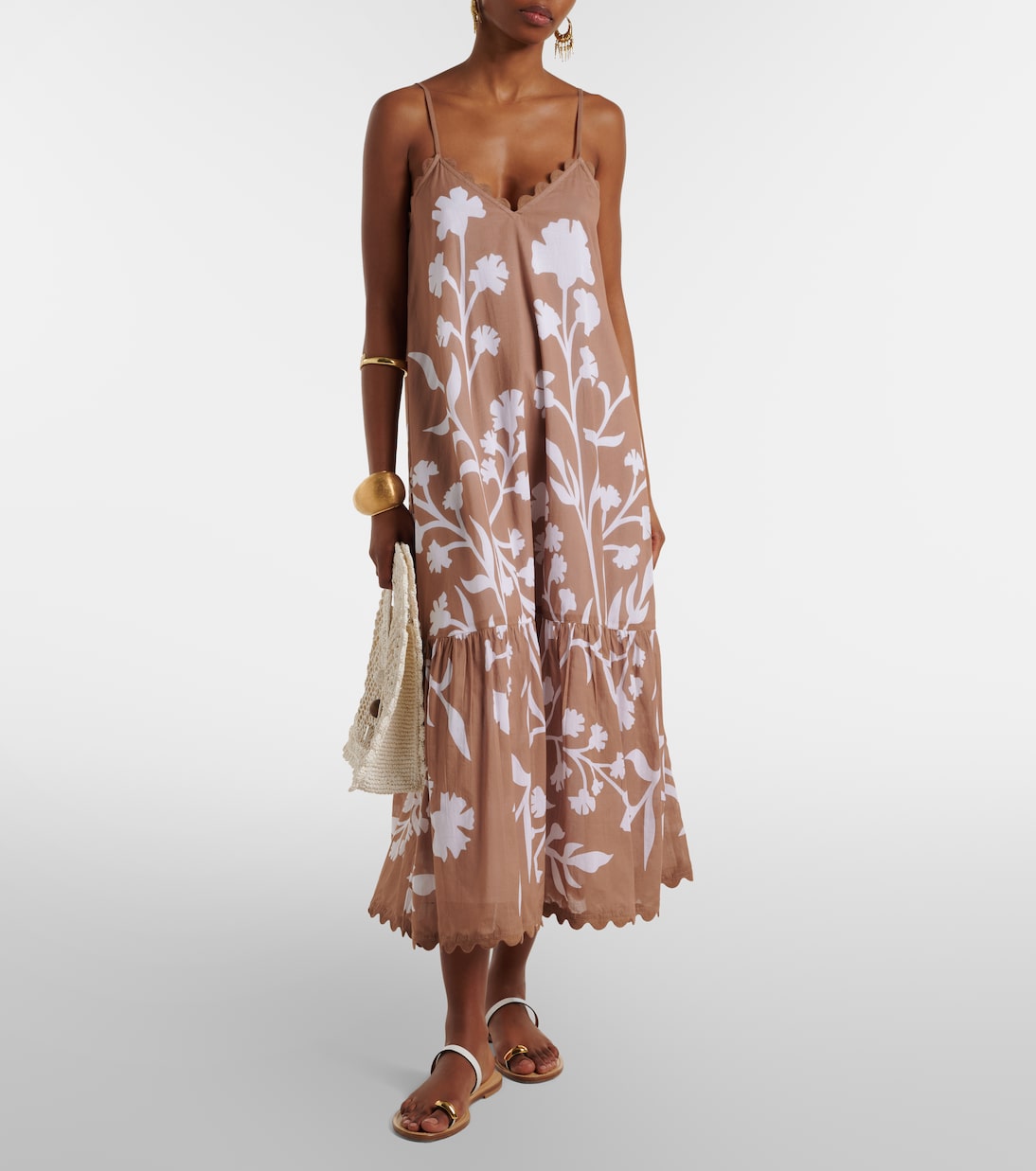 Abito midi in cotone floreale  | Juliet Dunn