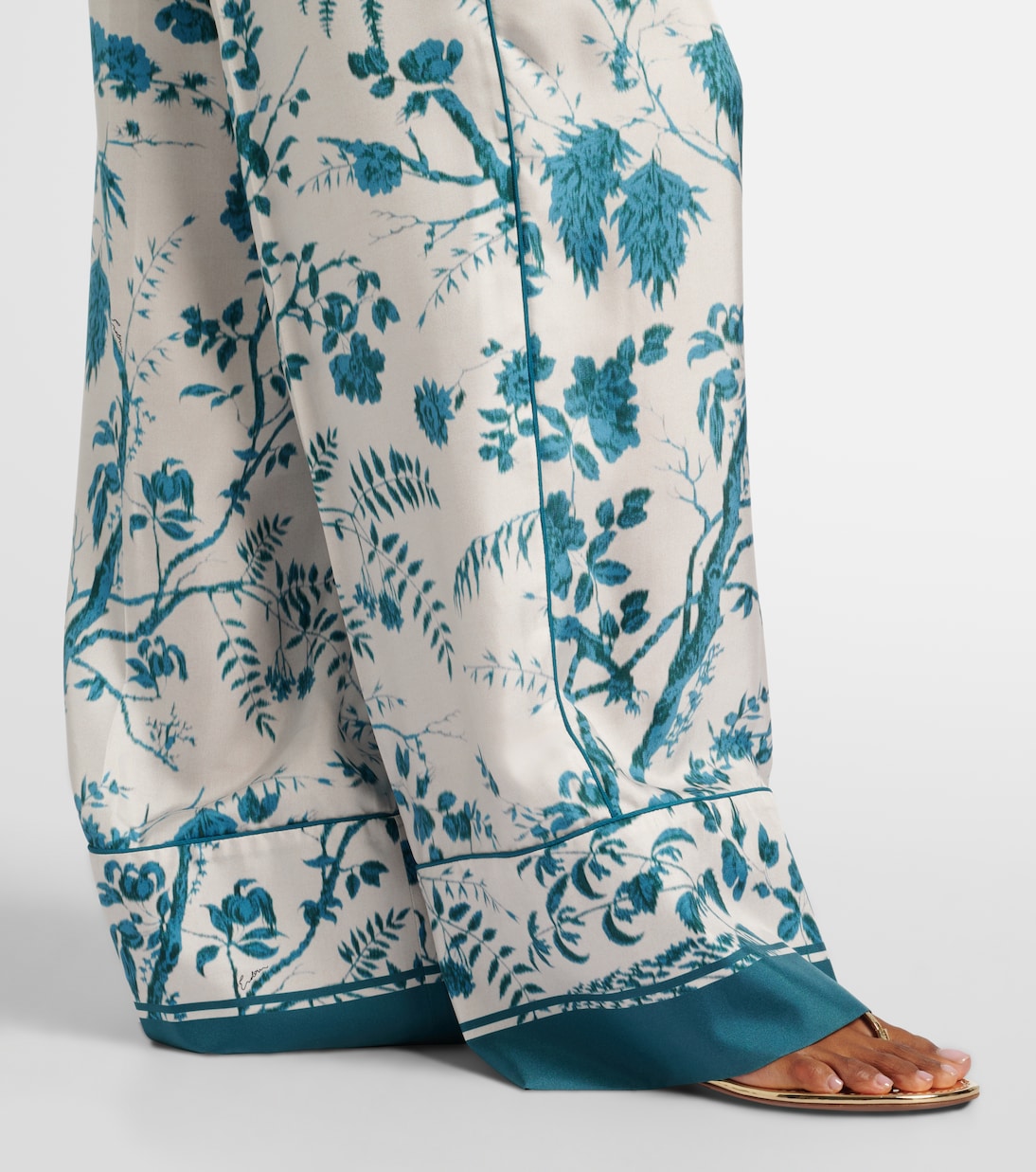 Floral silk pajama pants | Erdem