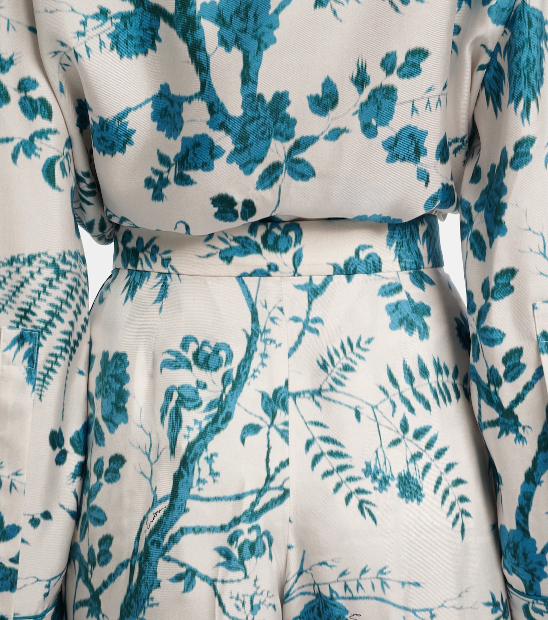 Floral silk pajama pants | Erdem
