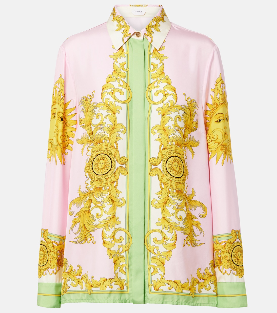 Printed silk twill shirt  | Versace