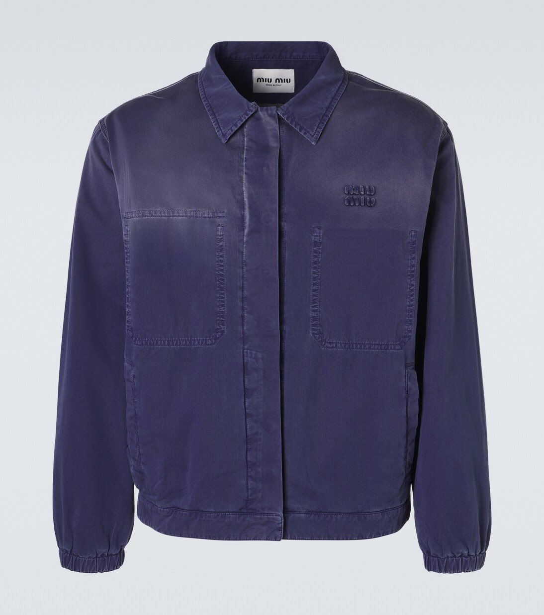 Cotton twill overshirt | Miu Miu