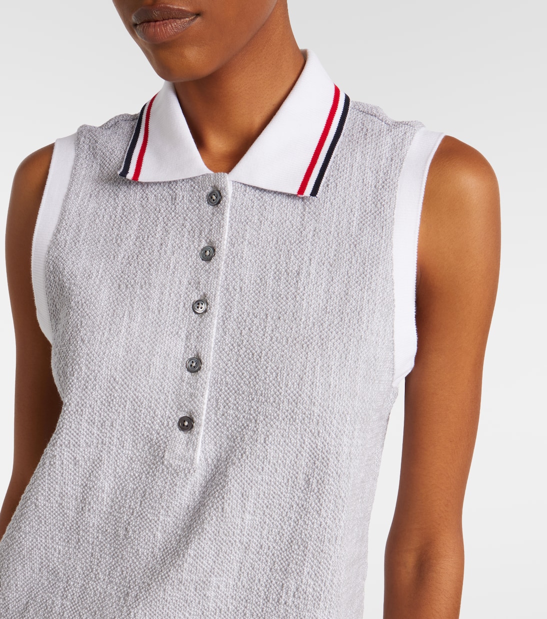 Cotton-blend tweed polo dress | Thom Browne