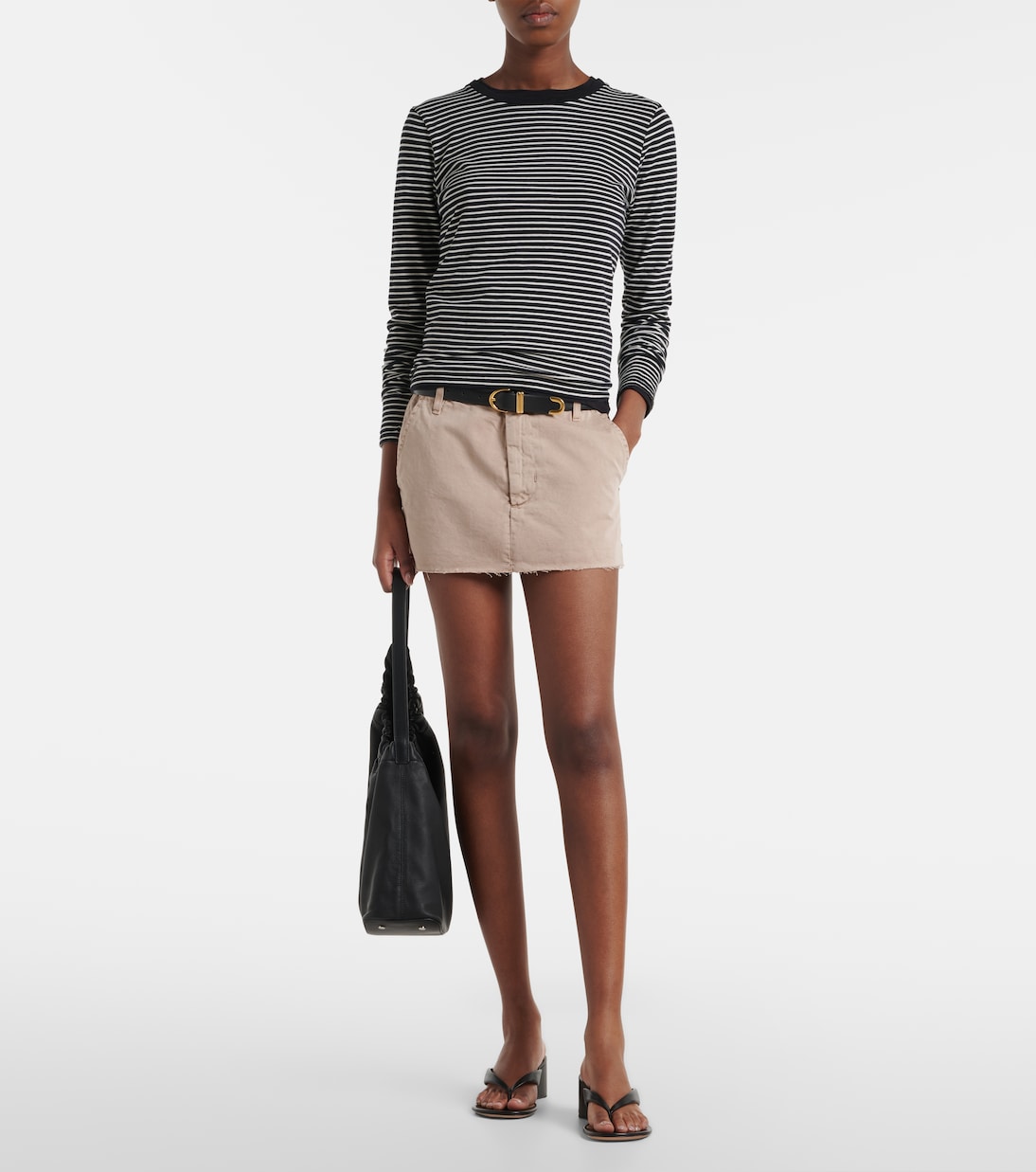 Chino cotton canvas miniskirt | Slvrlake