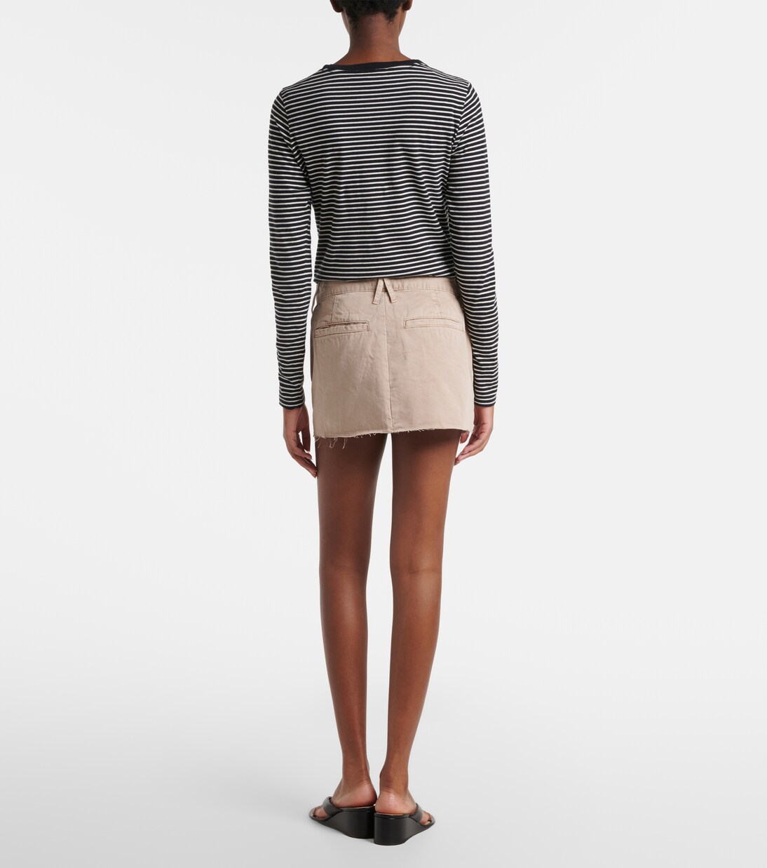 Chino cotton canvas miniskirt | Slvrlake