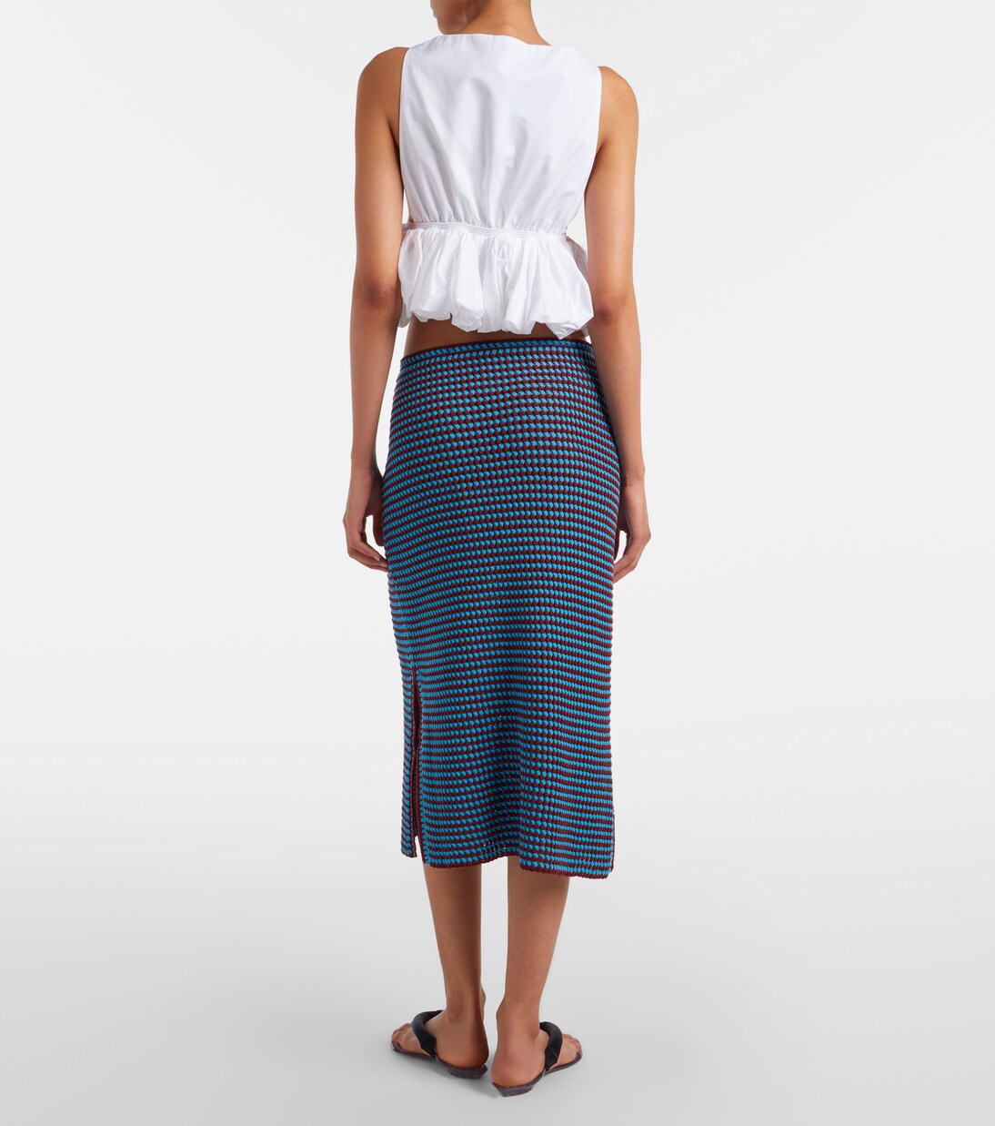 Crochet cotton pencil skirt | Alaïa
