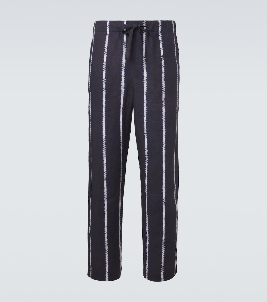 Striped linen wide-leg pants | Commas