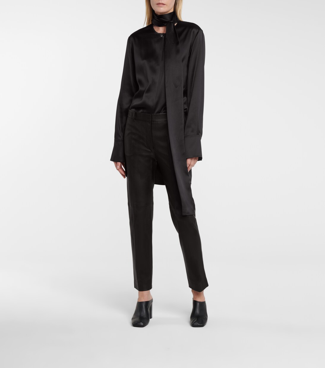 Mid-Rise-Hose Coleman aus Leder | Joseph