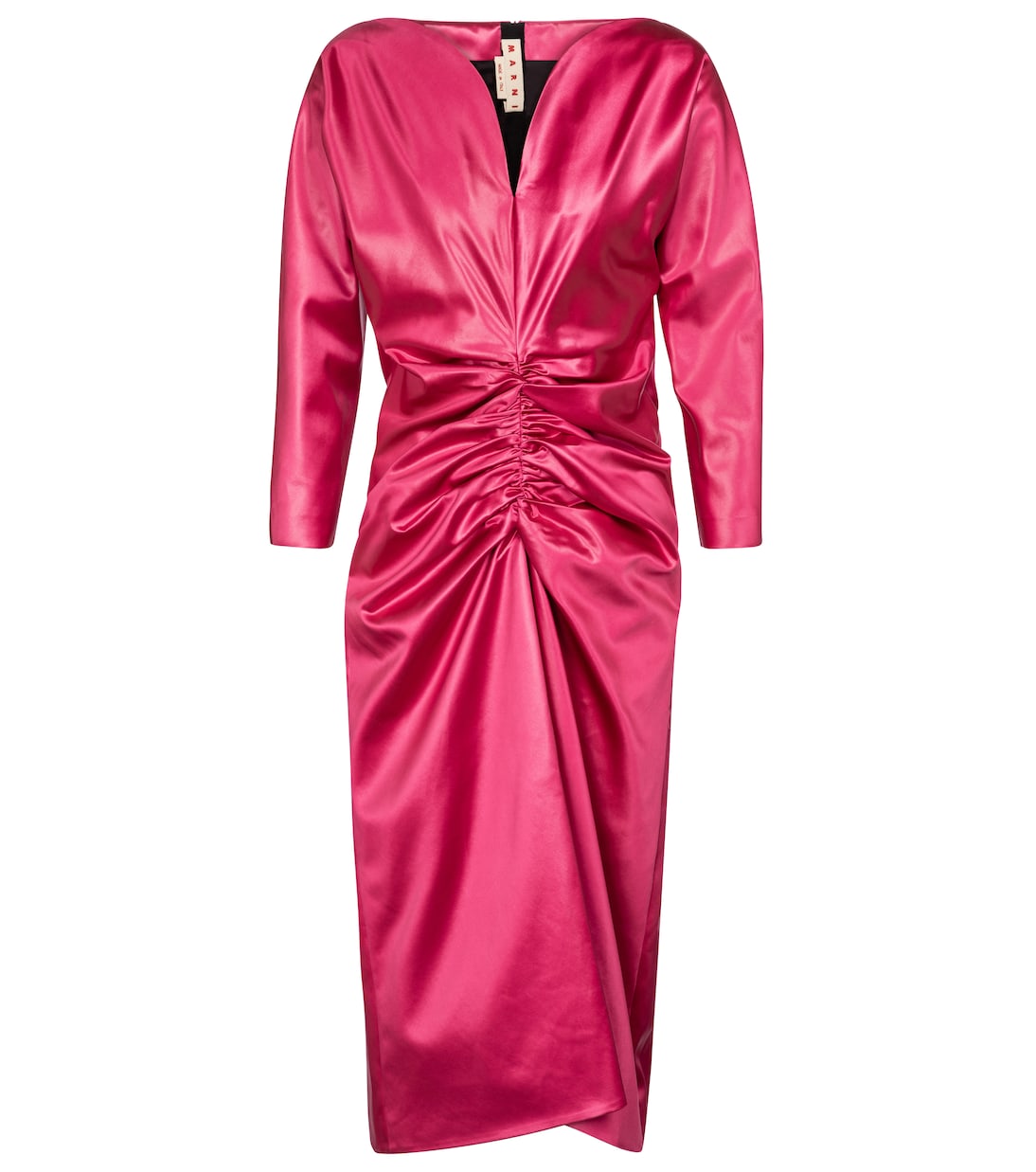 Robe midi en satin de coton mélangé | Marni