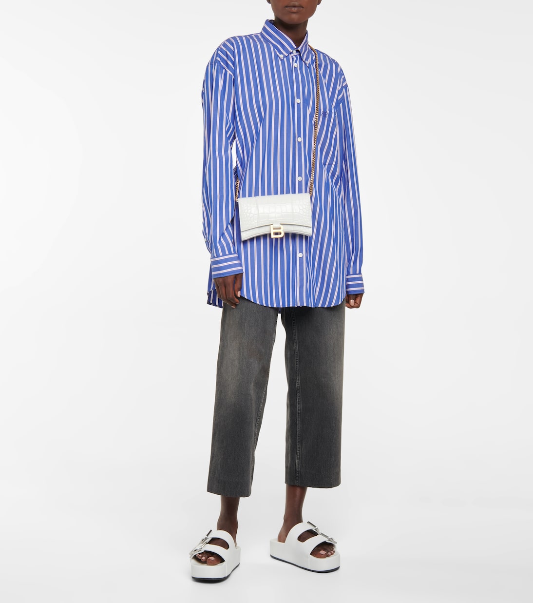 Portefeuille Hourglass en cuir | Balenciaga