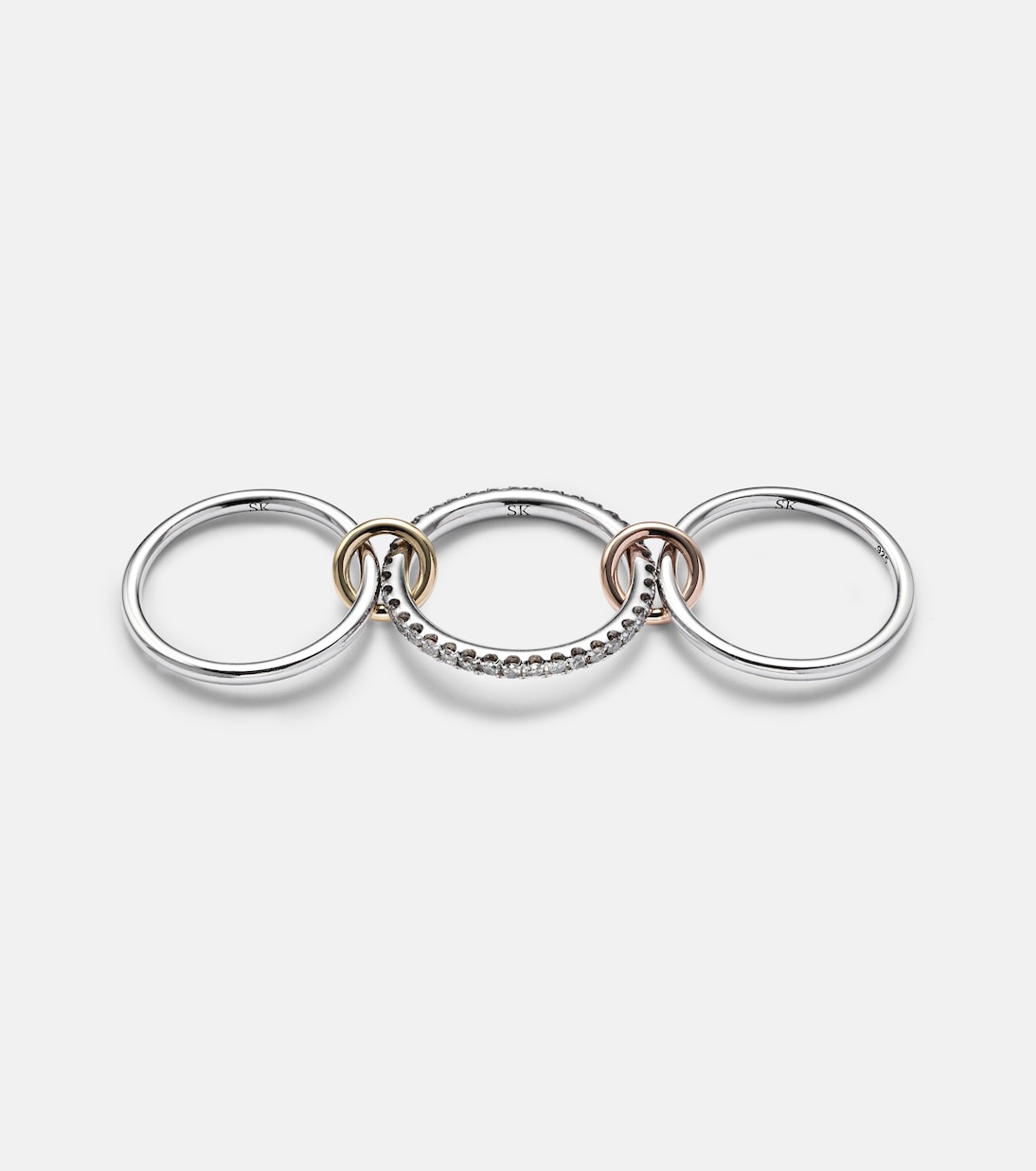 Anello Tigris MX Gris in argento con diamanti | Spinelli Kilcollin