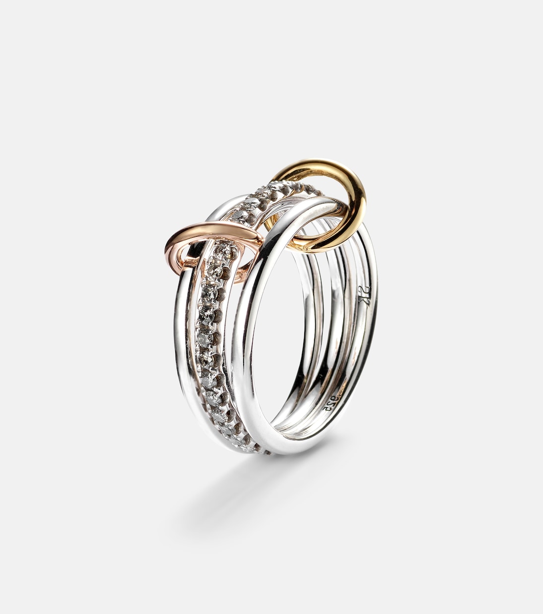 Anello Tigris MX Gris in argento con diamanti | Spinelli Kilcollin