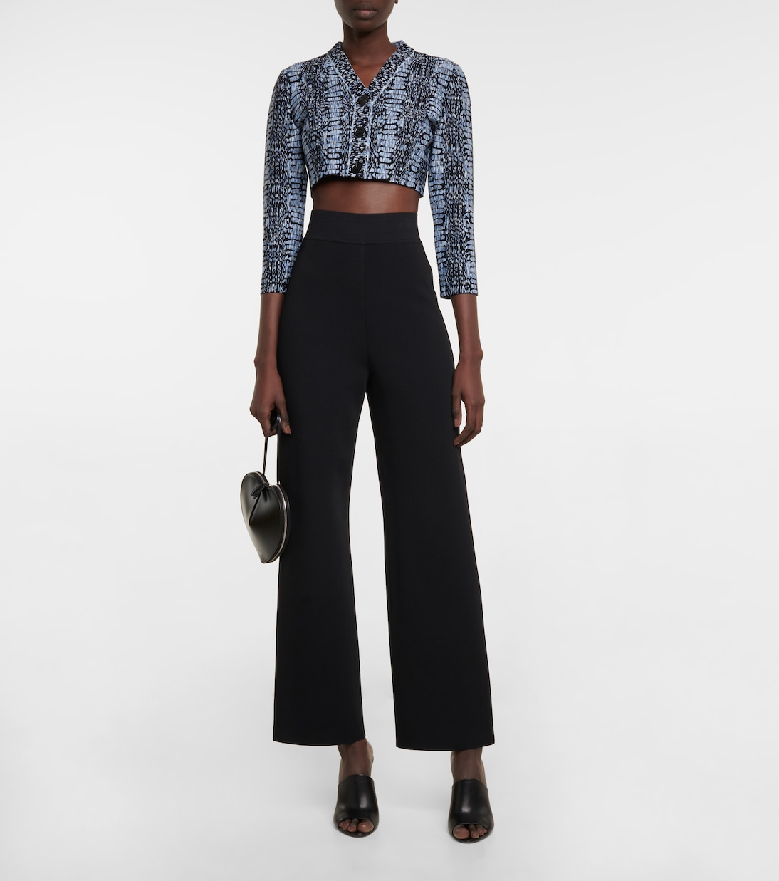 Cropped-Cardigan aus Jacquard | Alaïa