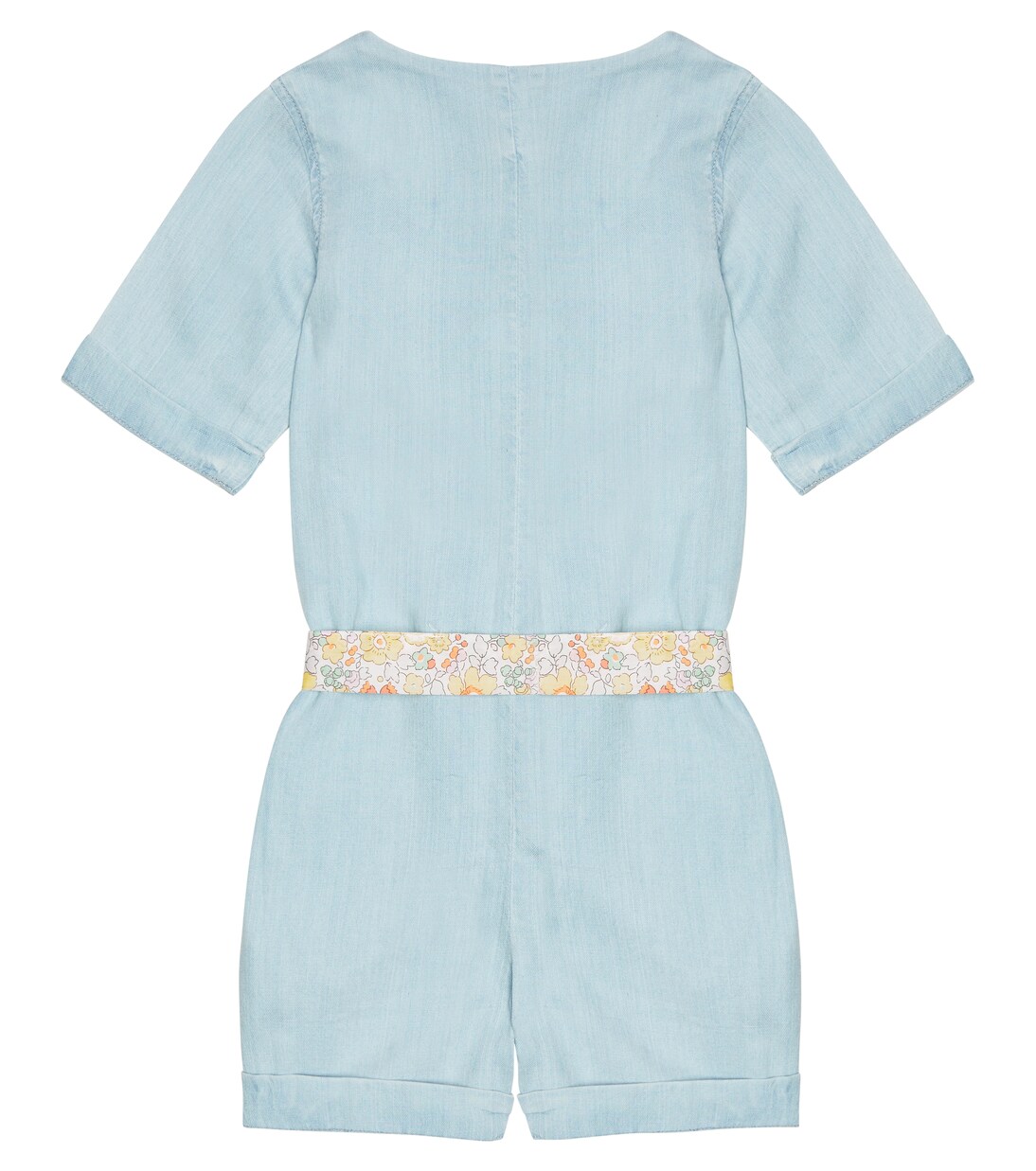 Floral belted chambray playsuit | Tartine et Chocolat