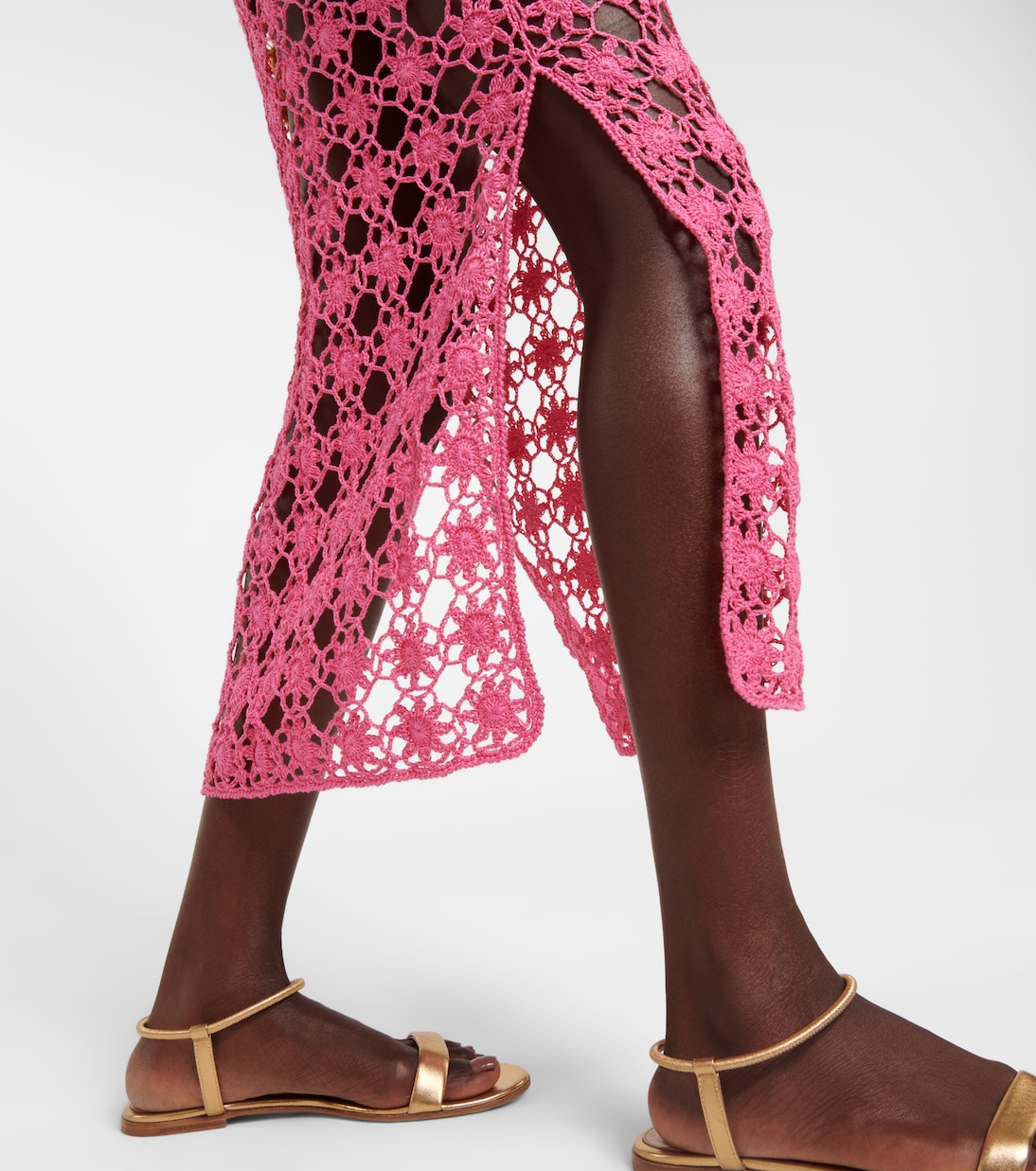 Maxirock Rosette aus Häkelstrick | Anna Kosturova