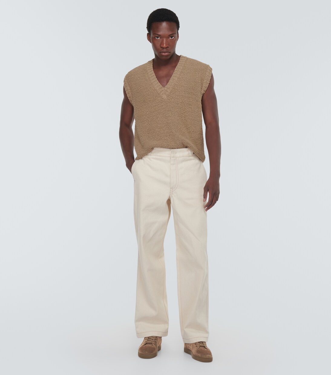 Louis Junior suede low-top sneakers | Christian Louboutin