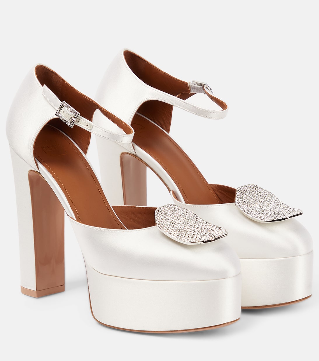 Plateau-Pumps Terra aus Satin | Malone Souliers