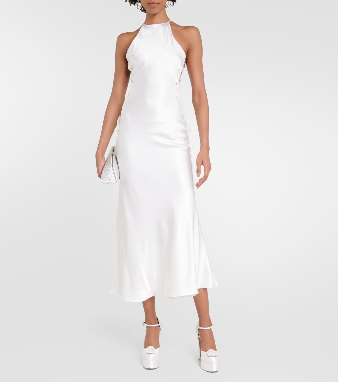 Plateau-Pumps Terra aus Satin | Malone Souliers