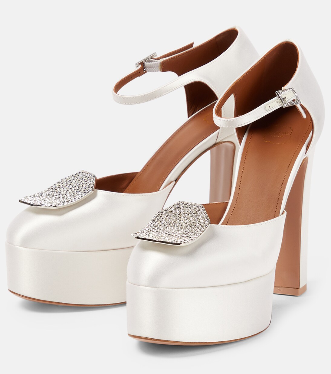 Plateau-Pumps Terra aus Satin | Malone Souliers