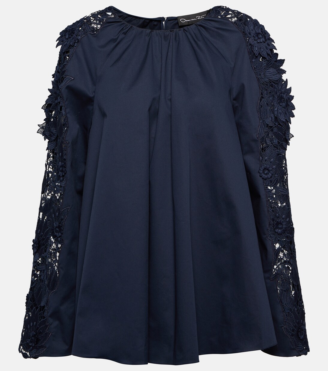 Bluse aus Baumwolle mit Spitze | Oscar de la Renta
